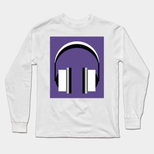 Headphones in Ultra Violet Long Sleeve T-Shirt